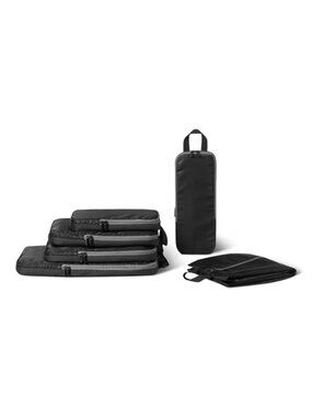 Compression Packing Cubes 6 Pack Travel Luggage Organizer Space Saver Bags Black